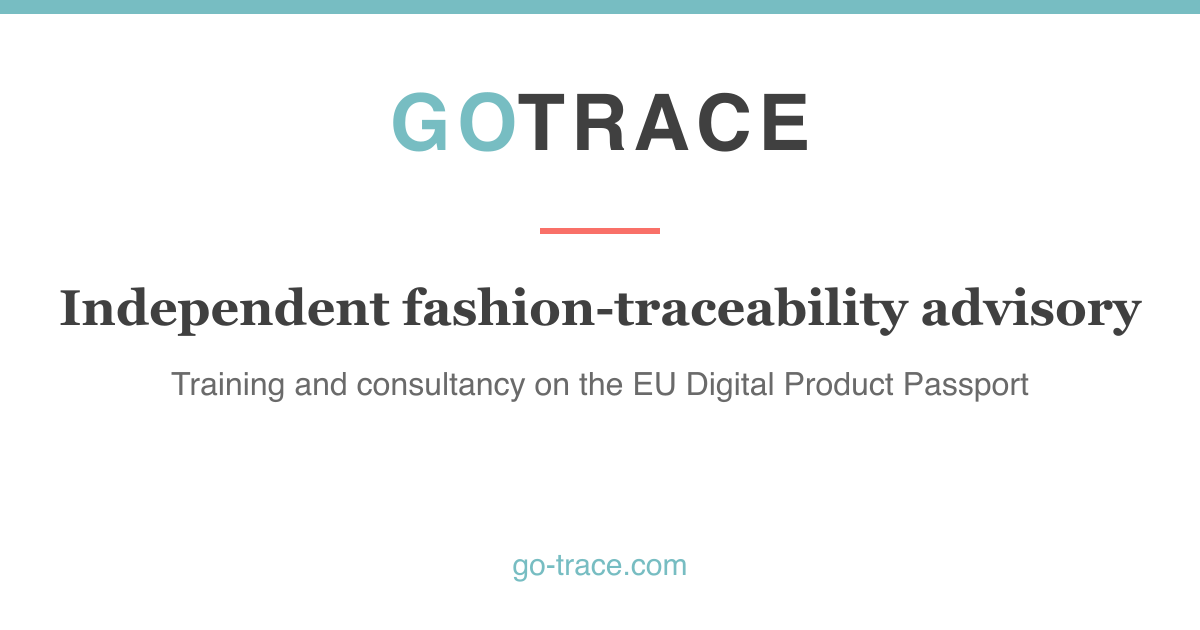 GO TRACE · DPP training, assessments and consulting for fashion